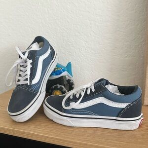 Vans Kids Navy and White Sneakers